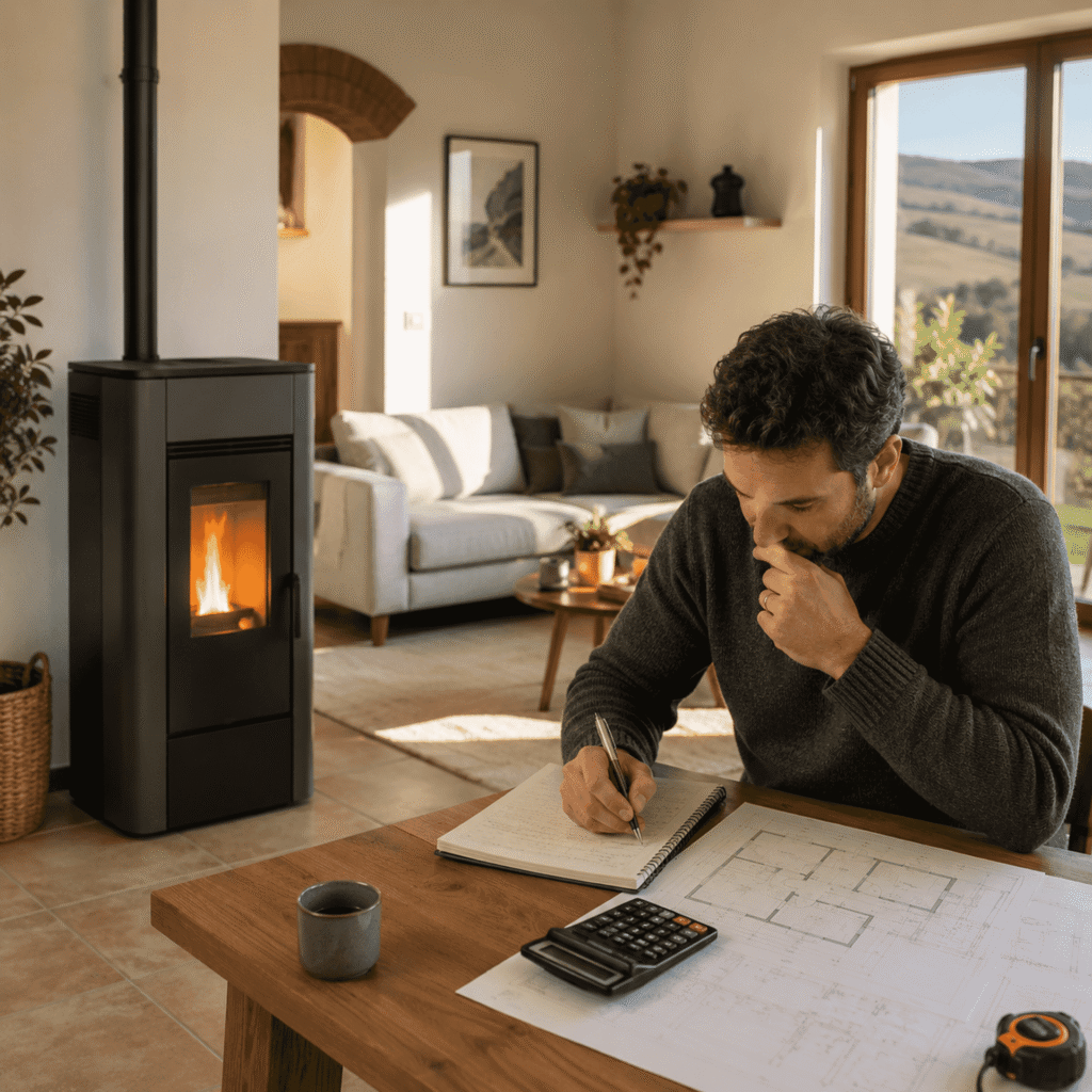 Quanti kW deve avere una stufa a pellet? Come calcolare la potenza giusta