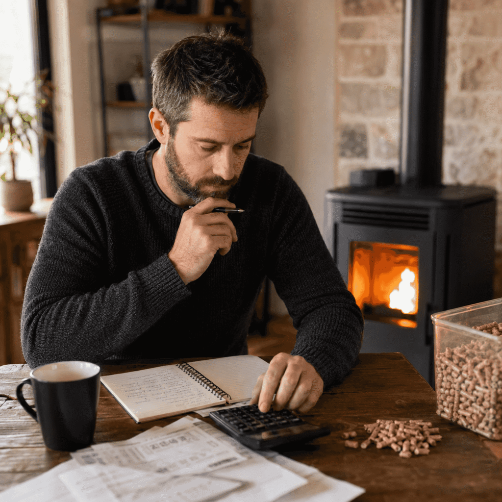 Quanto consuma una stufa a pellet? Consumo orario, giornaliero e costo reale